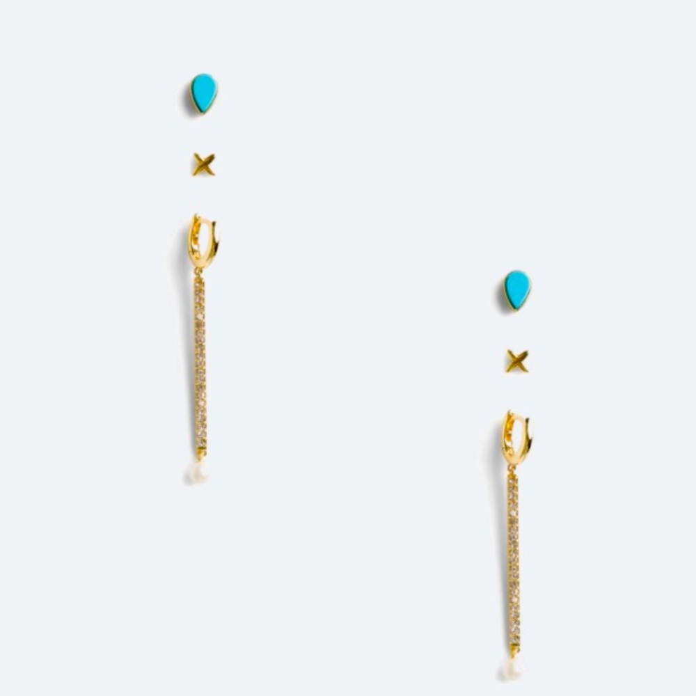 Vince Camuto Sara 3 Piece Pave Earring Set